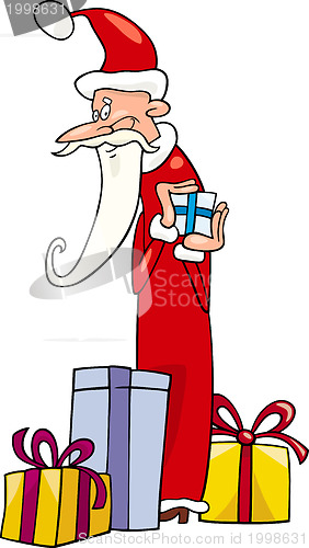 Image of santa claus christmas cartoon illustration