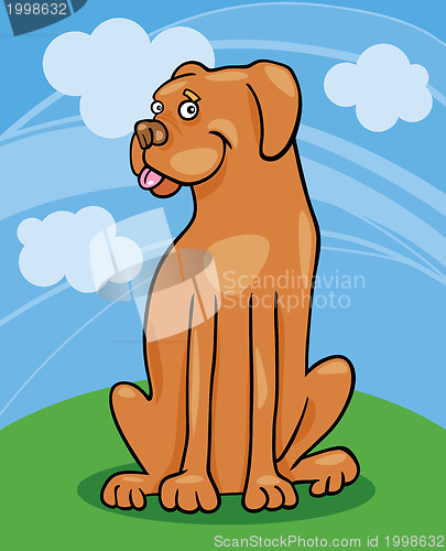 Image of boxer dog cartoon illustration