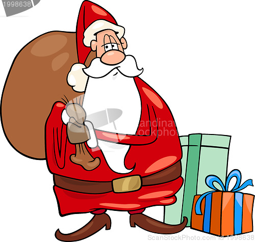 Image of santa claus christmas cartoon illustration