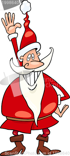 Image of santa claus christmas cartoon illustration