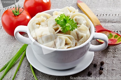 Image of dumplings russian pelmeni