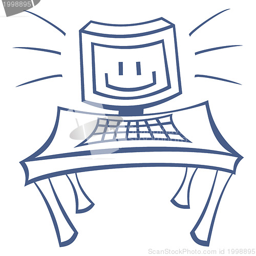 Image of Smile on pc screen