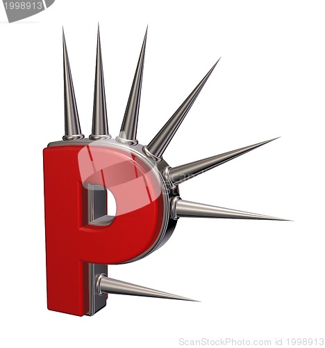 Image of prickles letter p