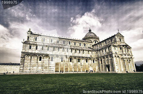 Image of Facade of the Cathedral in Miracle Square, Pisa 