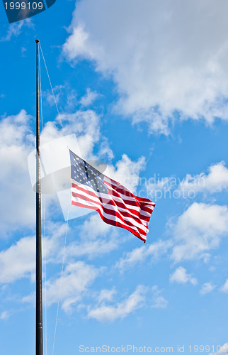 Image of Half staff American flag