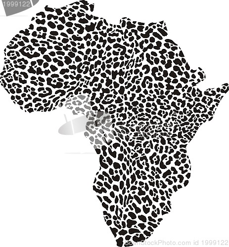 Image of Africa in a leopard camouflage
