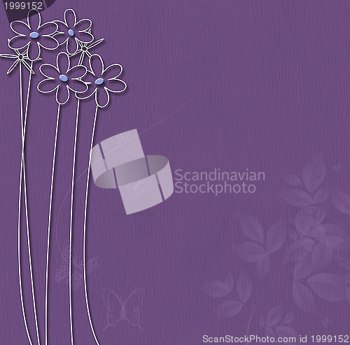 Image of Purple background with white flowers 