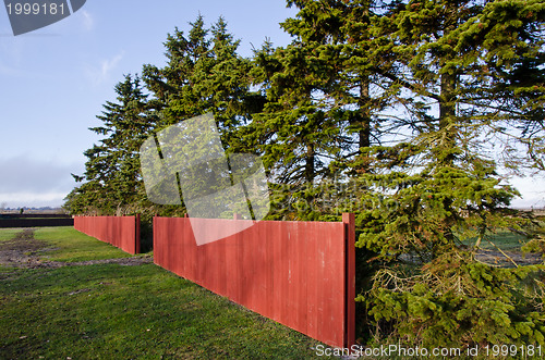 Image of Red fence