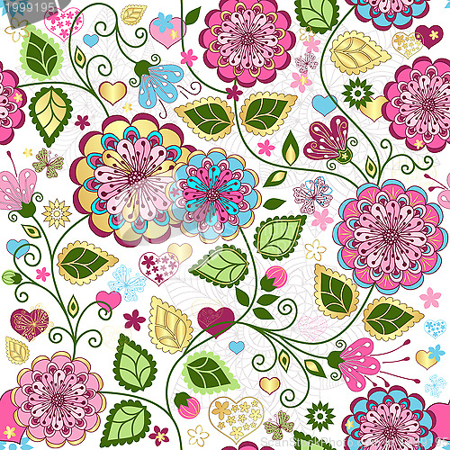 Image of Seamless valentine colorful pattern