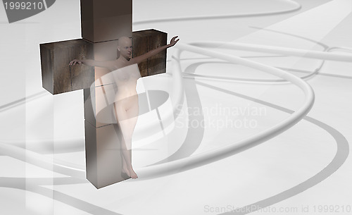 Image of Woman  crucified