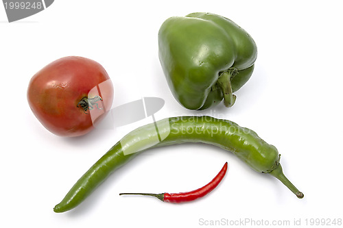 Image of Fresh chilli and tomato