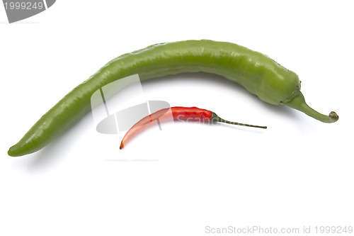 Image of REd and green chilli