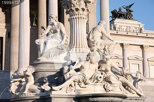 Image of Austrian Parliament in Vienna, Austria