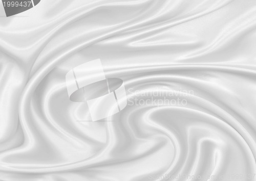 Image of Smooth elegant white silk