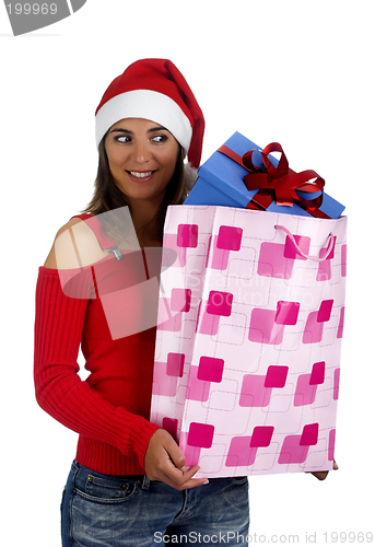 Image of Santa Girl with gifts