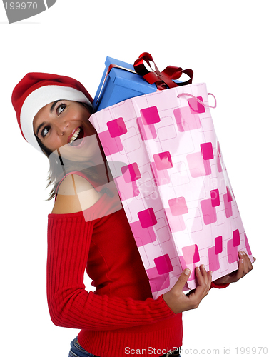 Image of Santa Girl with gifts