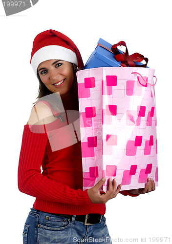 Image of Santa Girl with gifts