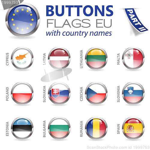 Image of Buttons with EU Flags