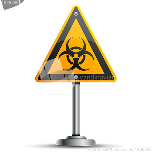 Image of Pole with Warning Sign