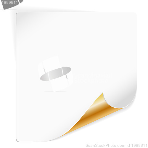 Image of Sheet Paper with Curved Corner