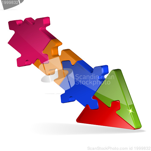 Image of 3D Puzzle Jigsaw Arrow