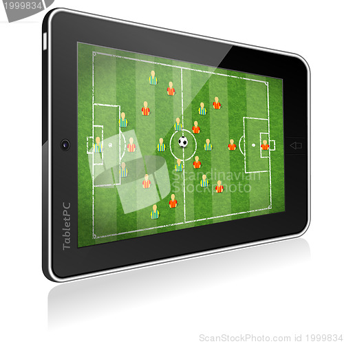 Image of Tablet PC with Football Game