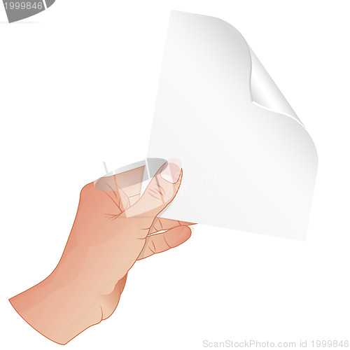 Image of Hand with Piece of Paper