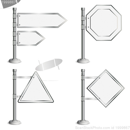 Image of Set Poles with Traffic Signs
