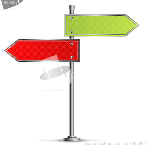 Image of Pole with Road Signs