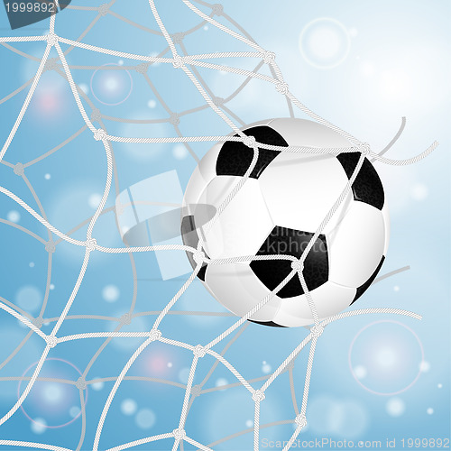 Image of Soccer Ball in Net