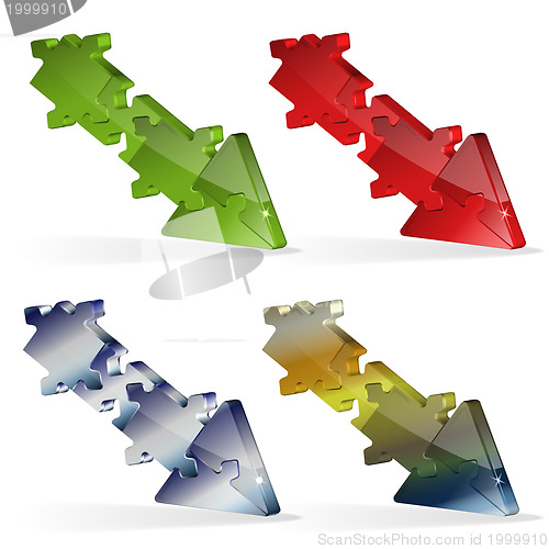 Image of 3D Puzzle Jigsaw Arrow