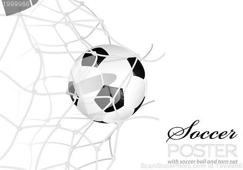 Image of Soccer Ball in Net