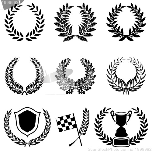 Image of Set of Laurel Wreaths