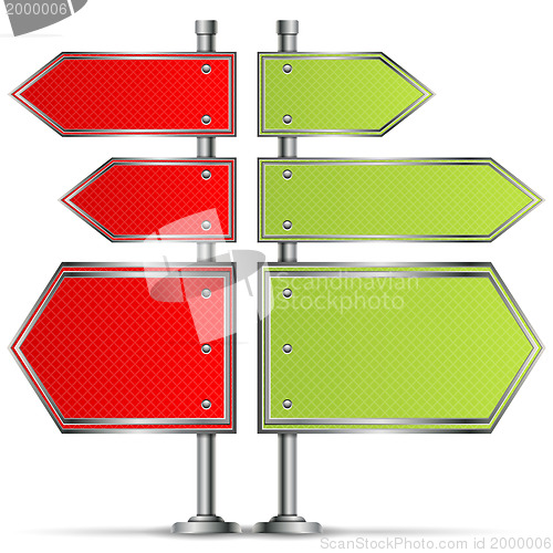 Image of Pole with Road Signs
