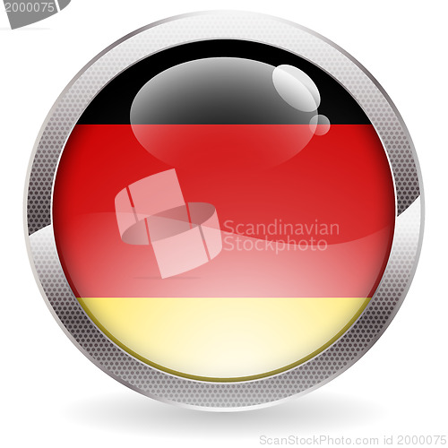 Image of Gloss Button with German Flag