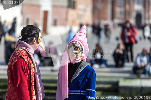 Image of Disguised Couple in Venice