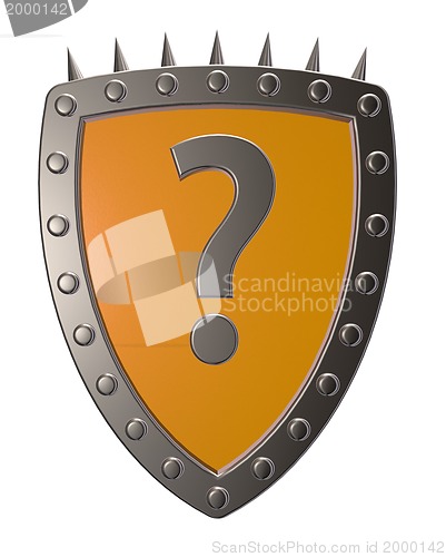 Image of shield with question mark