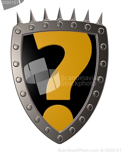 Image of shield with question mark