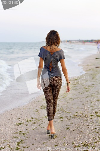 Image of Cute girl in wet clothes