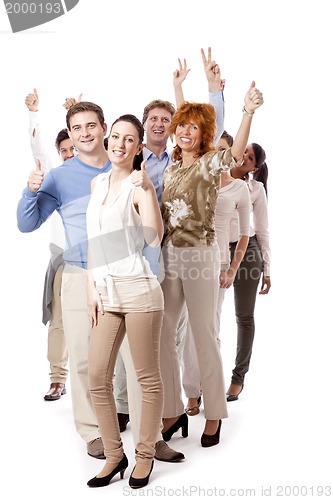 Image of happy people business team group together 
