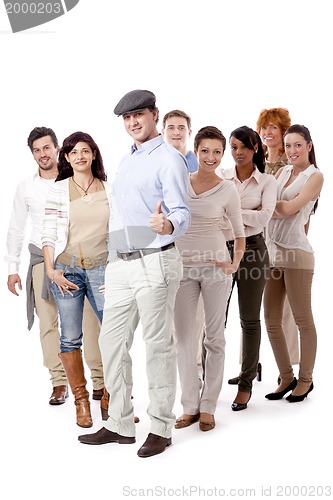 Image of happy people business team group together 