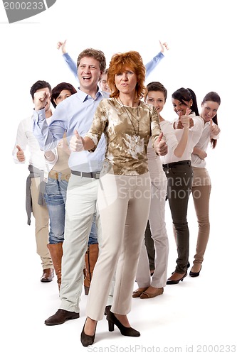Image of happy people business team group together 