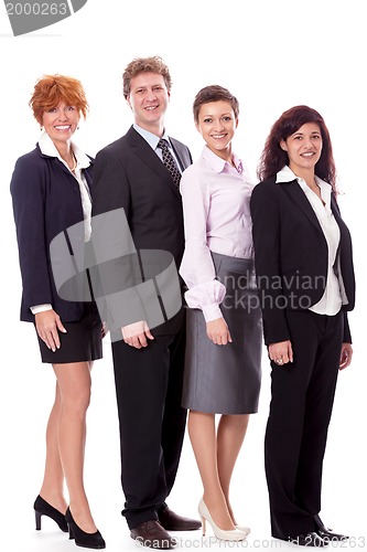 Image of smiling business team man female isolated
