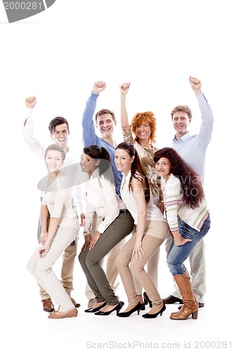 Image of happy people business team group together 
