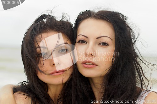 Image of portrait of a two young women