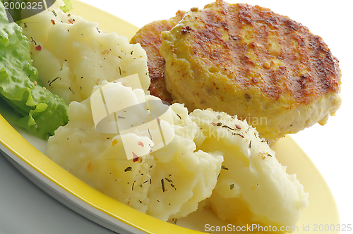 Image of Mashed Potato and Meat Rissoles