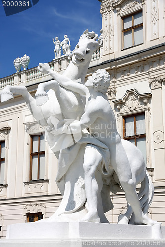 Image of Statue at the Baroque castle Belvedere in Vienna, Austria