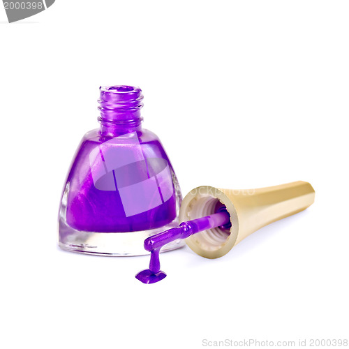 Image of Nail polish lilac with a drop