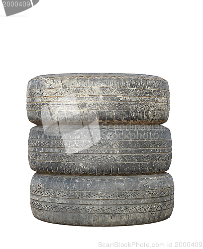 Image of old dirty tires