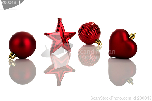 Image of Red Christmas Ornaments